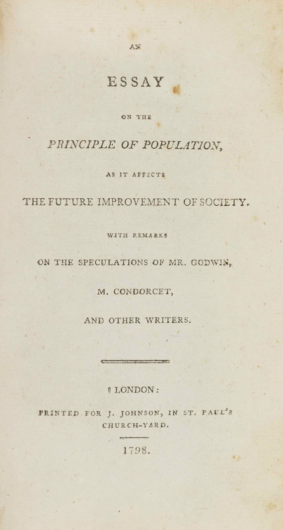 Thomas R. Malthus - An Essay on the Principle of Population
