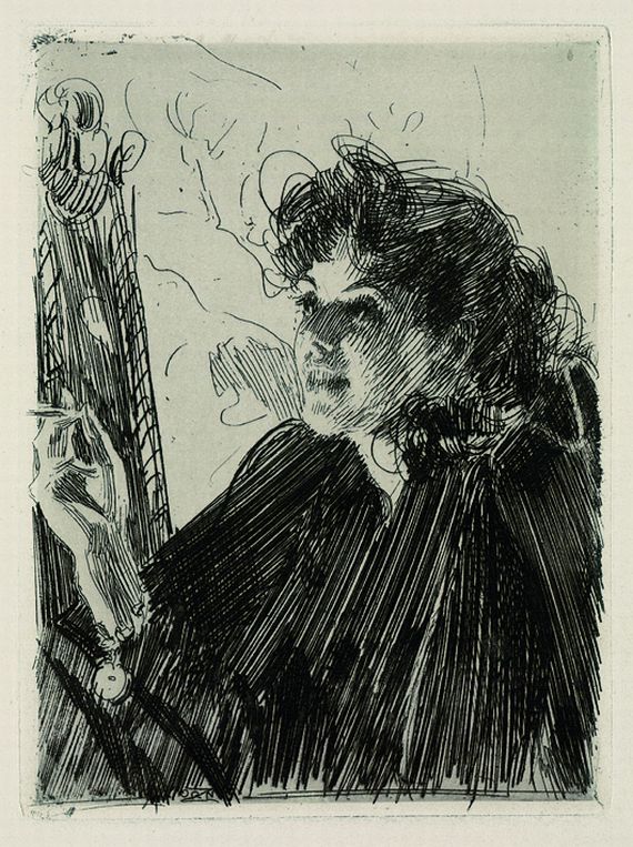 Anders Zorn - Mädchen mit Zigarette II