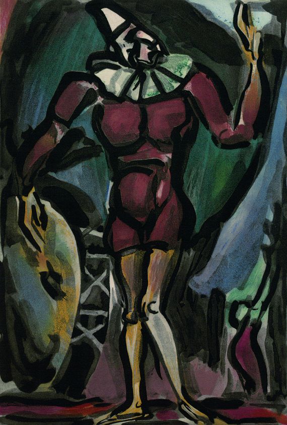 Georges Rouault - Le clown à la grosse caisse