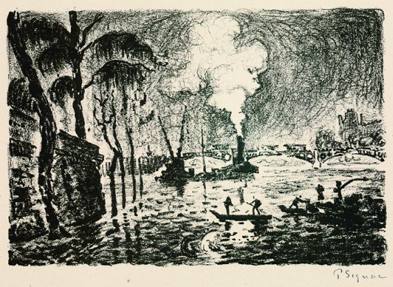Paul Signac - La Seine en Crue, en 1910 (Le Pont des Arts)