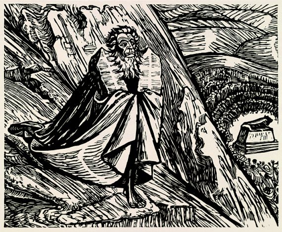 Ernst Barlach - 2 Bll.: Stürzende Frau. Moses auf dem Sinai