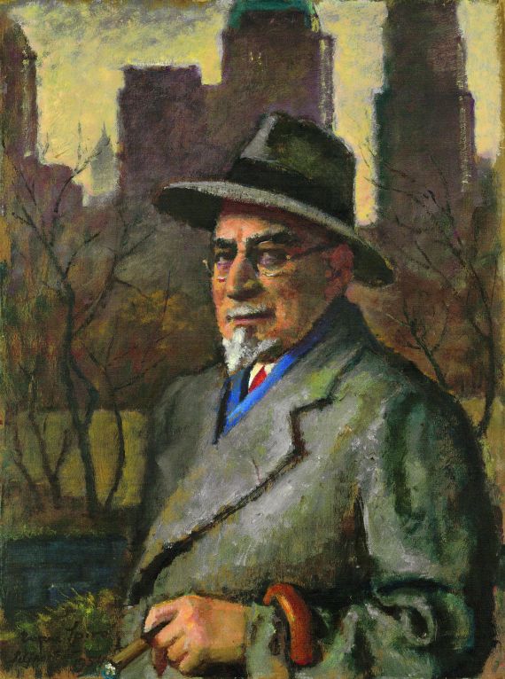 Eugen Spiro - Selbstportrait im Central Park N.Y