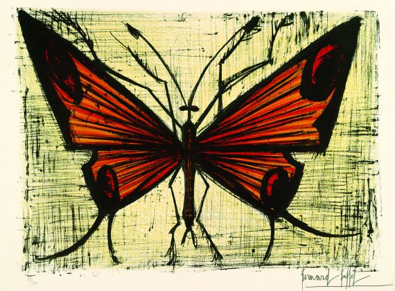 Bernard Buffet - Papillon orangé