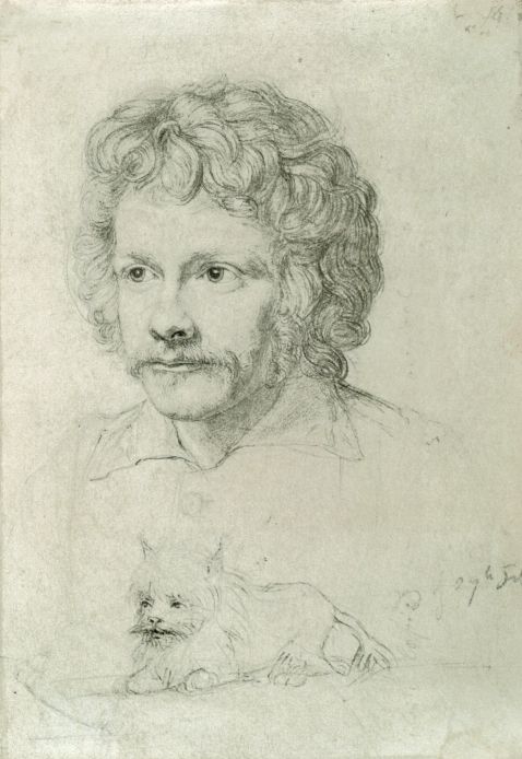 Erwin Speckter - Bildnis Carl Julius Milde mit Hund