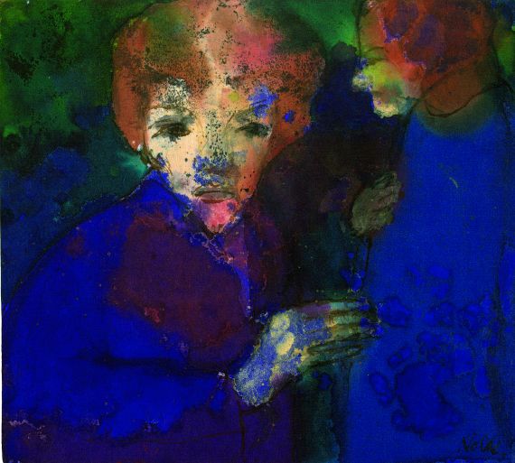 Emil Nolde - Rothaarige Frau und Mann