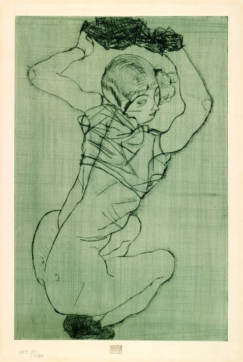 Egon Schiele - Kauernde