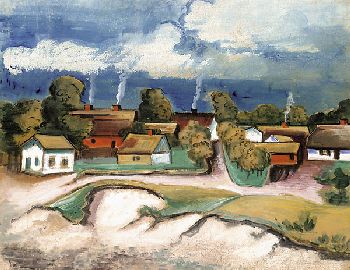 Hermann Max Pechstein - Windstille im Dorf