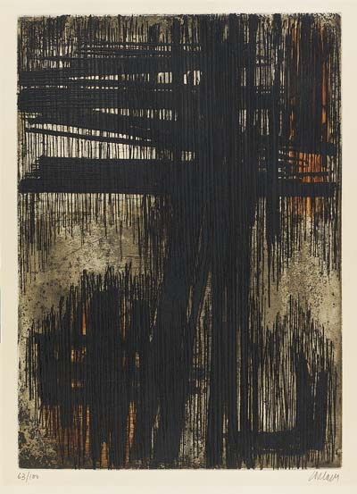 Pierre Soulages - Eau-forte VII