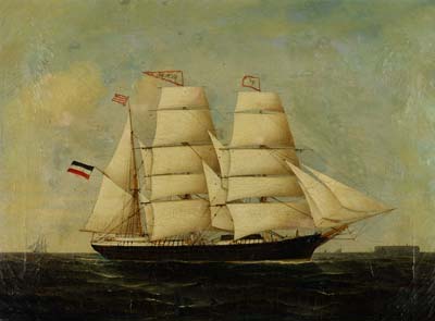 Heinrich A. S. Petersen und Peter Chr. Holm - Bremer Bark "Kepler" vor Helgoland