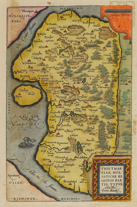Norddeutschland - Thietmarsiae, Holsaticae regionis partis typus. Braunsvicensis et Luneburgensis ducatum.