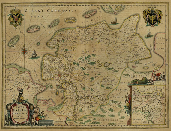 Norddeutschland - Karten von Holstein, Bremen, Ostfriesland und Braunschweig-Lüneburg.