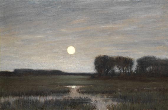 Hans am Ende - Landschaft im Mondschein