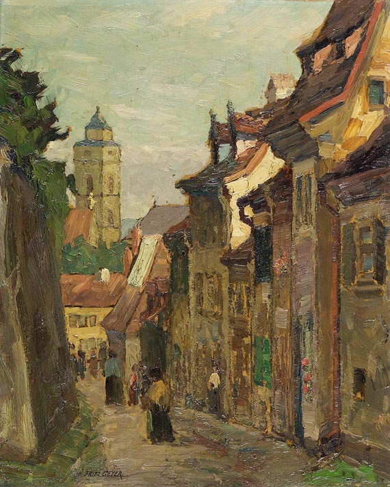 Fritz Geyer - Gasse in Bamberg