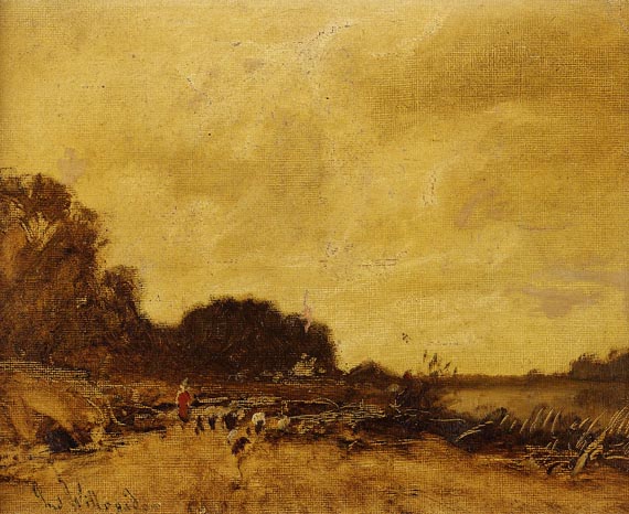 Ludwig Willroider - Schäfer in Landschaft