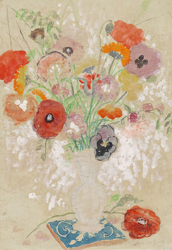 Max Peiffer Watenphul - Mohn in weißer Vase