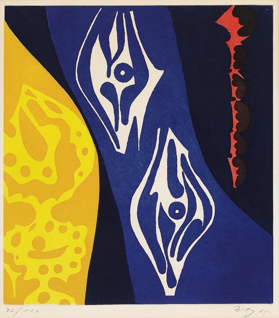 Ernst Wilhelm Nay - Farbaquatinata 1965-8