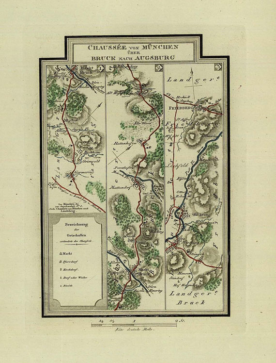  Bayern - Riedl, A. von, Fortsetzung Reise-Atlas, 9 Bde. 1832-35