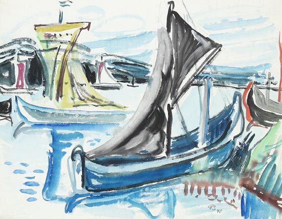 Gabriele Stock-Schmilinsky - Kurenkähne (Nidden)