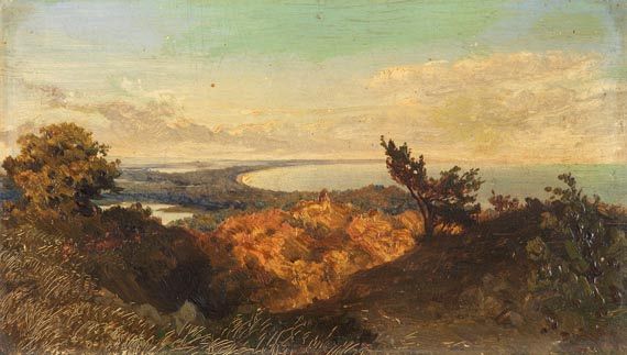 Wilhelm L. F. Riefstahl - 2 Arbeiten: Strand bei Bergen auf Rügen. Herbststimmung Rügen