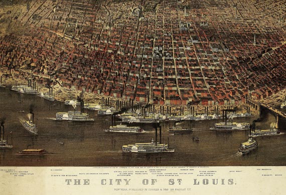  Amerika - The city of St. Louis.