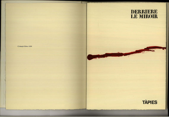 Antoni Tàpies - Derrière le miroir, Tapiès, 1969.