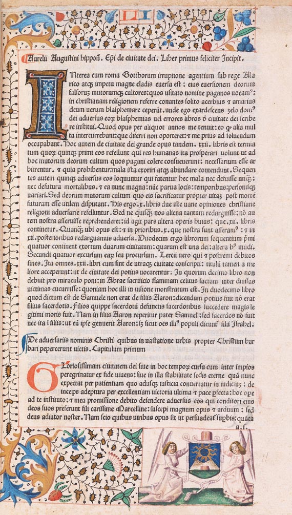 Aurelius Augustinus - De civitate dei. Neapel 1477