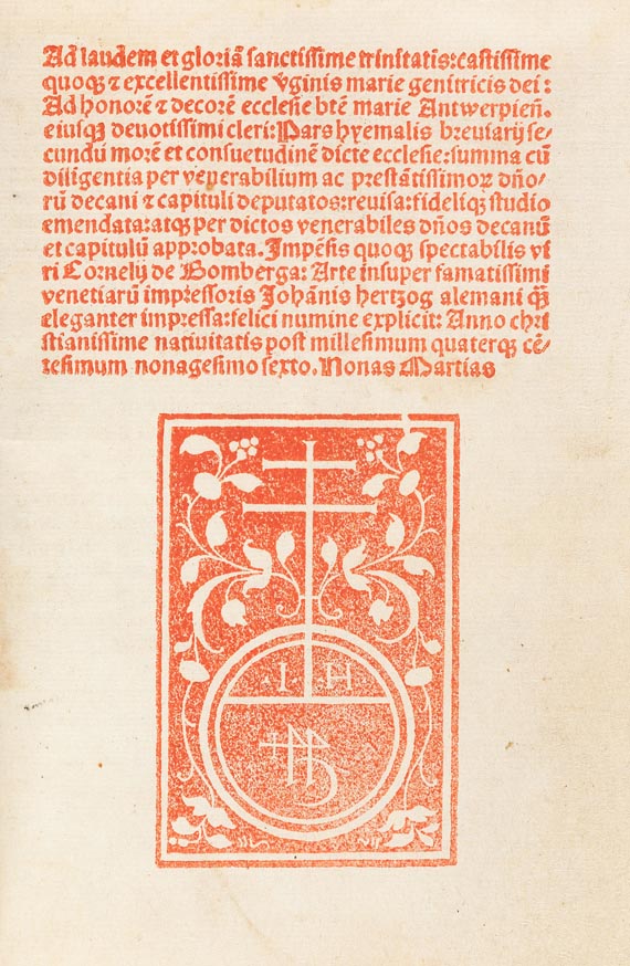 Breviarium Antverpiense - Brevarium Antverpiense. 1496