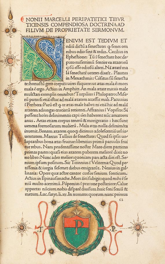 Nonius Marcellus - De proprietate sermonum. Venedig 1476