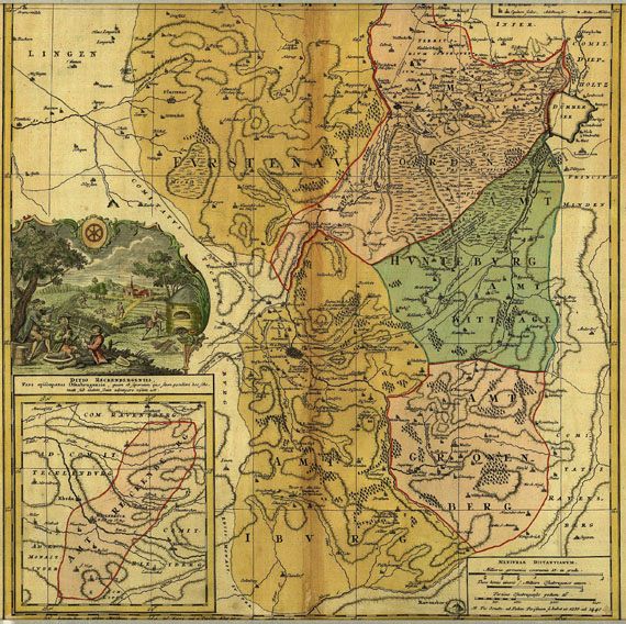 Niedersachsen - Pyrmont + Osnabrück+ Westfalen 3 Bll. 1680-1753.