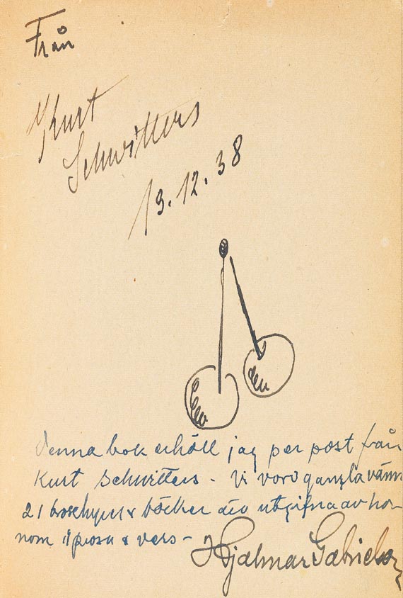 Kurt Schwitters - Anna Blume, mit Widmung, 1922