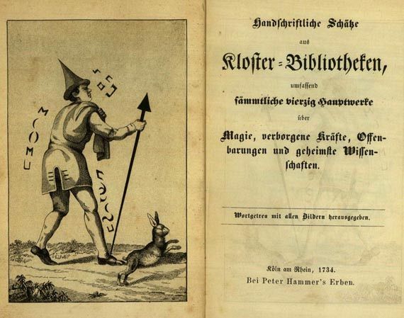  Alchemie und Okkulta - Handschriftliche Schätze (1734) Nachdr. 1834.