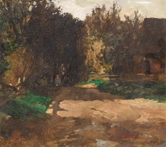 Thomas Herbst - Blick in einen baumreichen Garten