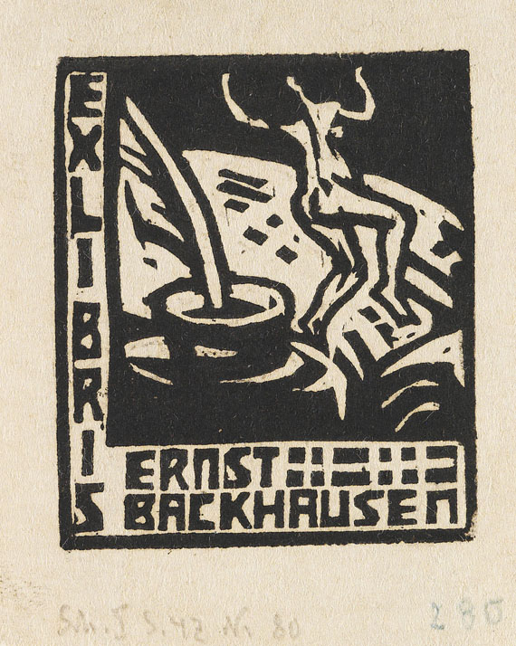 Ernst Ludwig Kirchner - Exlibris Backhausen