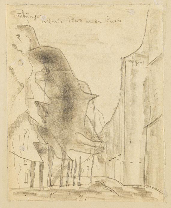 Lyonel Feininger - Studienblatt Ribnitz