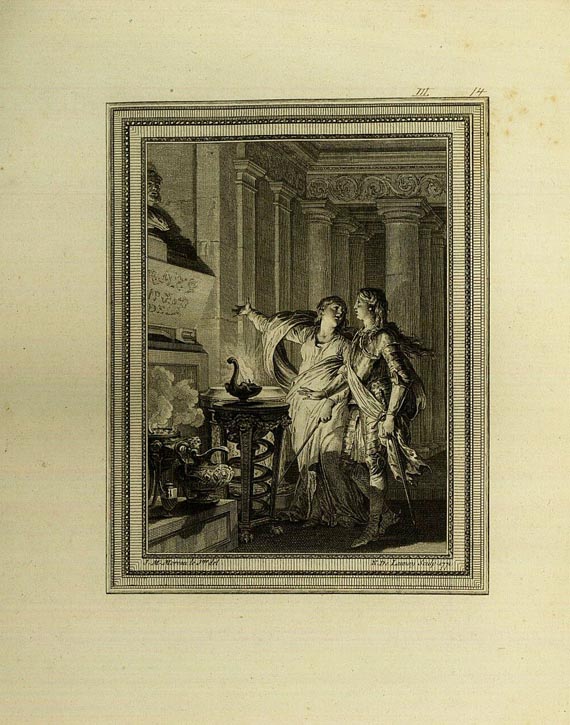 Ludovico Ariosto - 90 Kupfer zu Ariost, Rasender Roland. Um 1770ff.