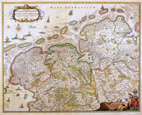  Niederlande - 1 Bl. Tabula Frisiae. 1690.