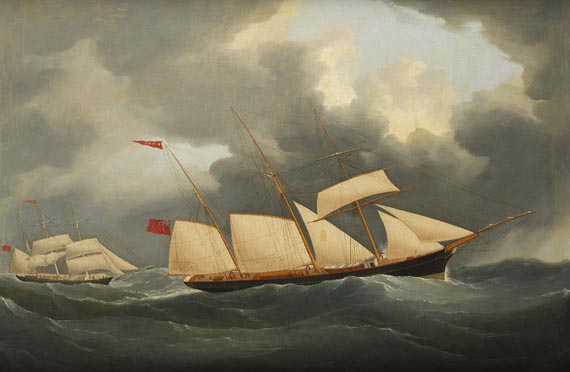 Samuel Walters - Zugeschrieben - Dreimasttopsegelschoner "Kung Mou"