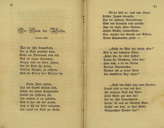 Freimaurer - Prätzel, K. G., Maurer-Gedichte. 1829-1842. 2 Bde. in 1 Bd.