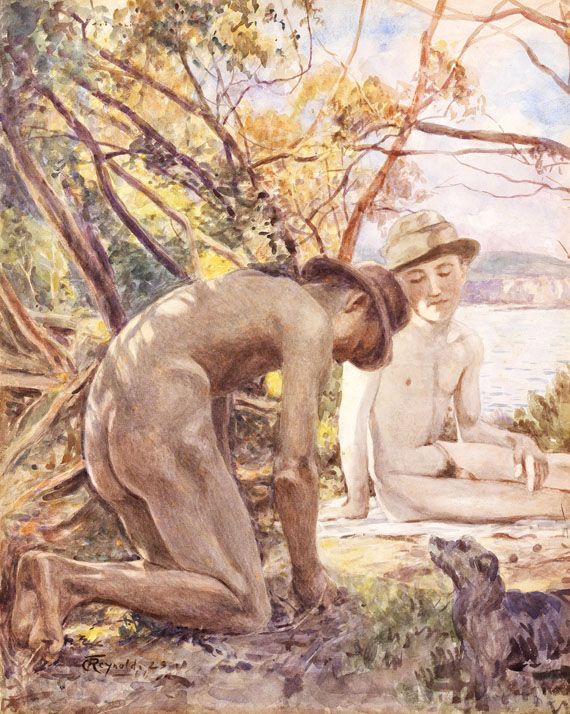 Frederick George Reynolds - Ohne Titel (Jünglinge am See)