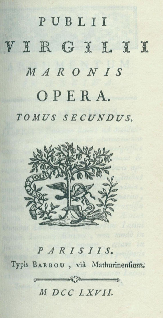 Publius Vergilius Maro - Opera. 1767. 2 Bde.