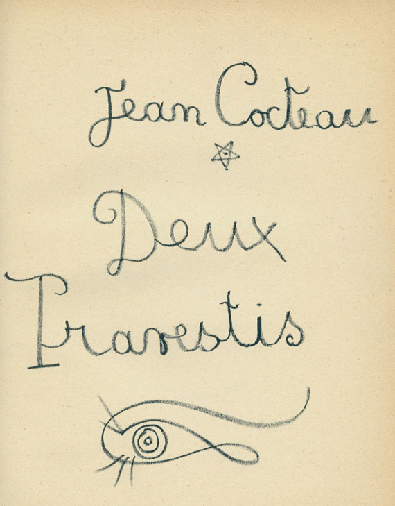 Jean Cocteau - Deux travestis. 1947.