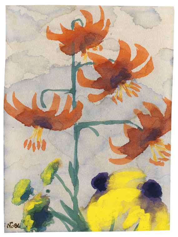 Emil Nolde - Türkenbundlilien und Rudbeckien