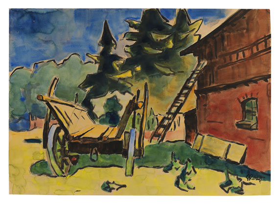 Karl Schmidt-Rottluff - Bauernhof in Rumbke am Lebasee