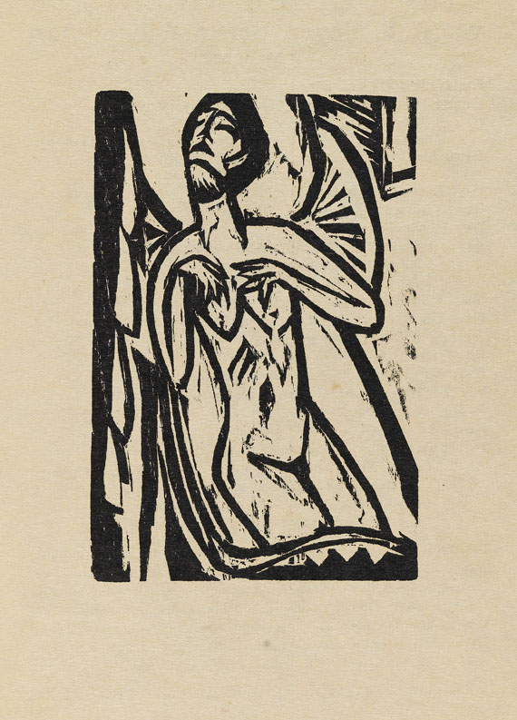 Ernst Ludwig Kirchner - Alfred Döblin, Das Stiftsfräulein und der Tod. 1914.