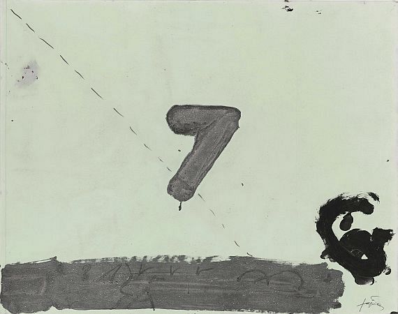 Antoni Tàpies - 7 on Acetate