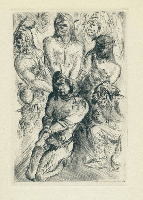 Stefan Zweig - Die Augen des ewigen Bruders. Illustr. von F. Heubner, 1924.