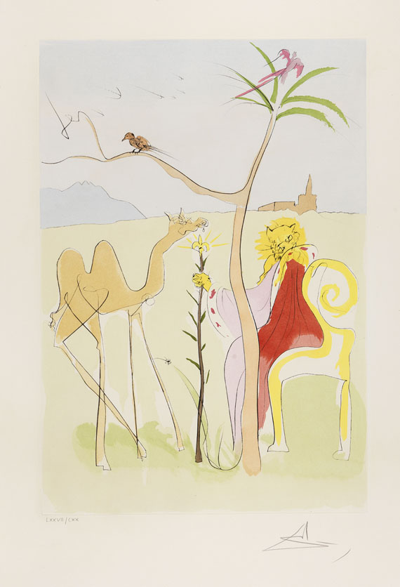 Salvador Dalí - La Bestiaire de La Fontaine Dalinisé. 1974.