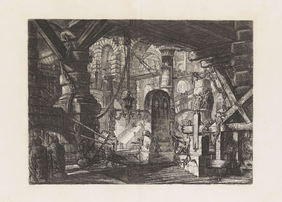 Giovanni Battista Piranesi - Blatt XVI der sechzehnteiligen Folge der "Carceri d