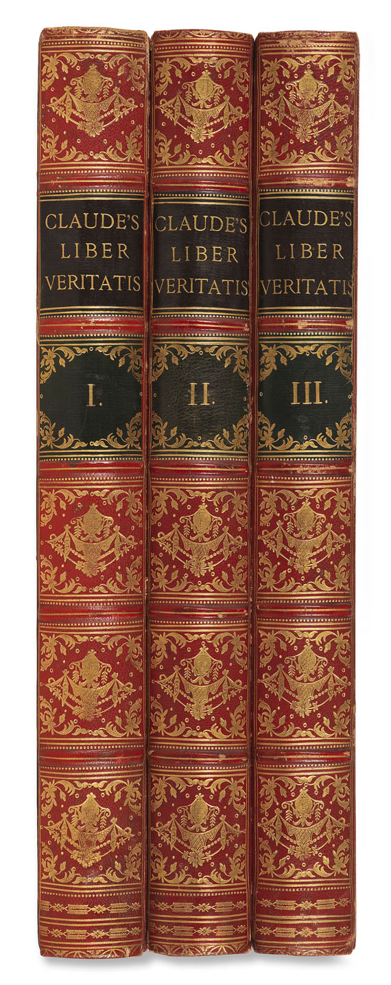 Claude Lorrain - Liber Veritatis. Ca. 1845. 3 Bde..