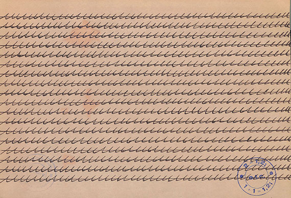 Hanne Darboven - Kalender & Bogen mit Schriftproben. 1976